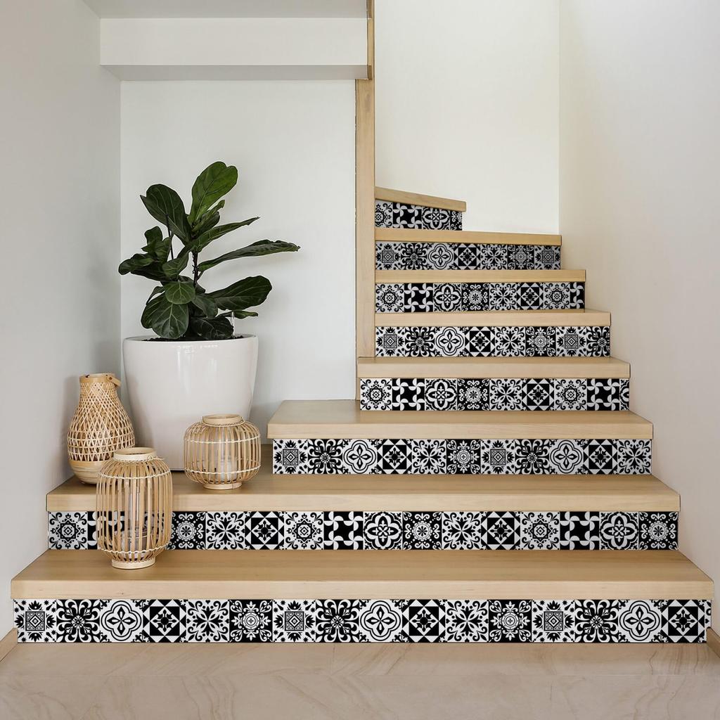 Обои Jiroka Плитка Мозаичная Плитка Набор Настенных Для и Черной Стены DIY Обои Украшение 24 Наклейки, Наклейки, Наклейки, 24, Наклейки в Скандинавском Стиле,