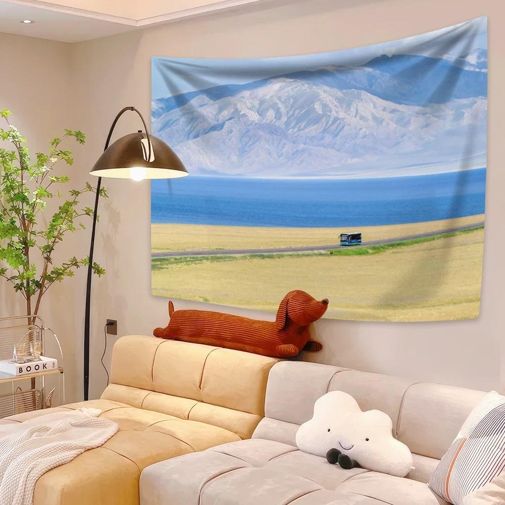 Пастбища Снежные горы Принт Мода Домашнее украшение Гобелен Гостиная Спальня Гобелен