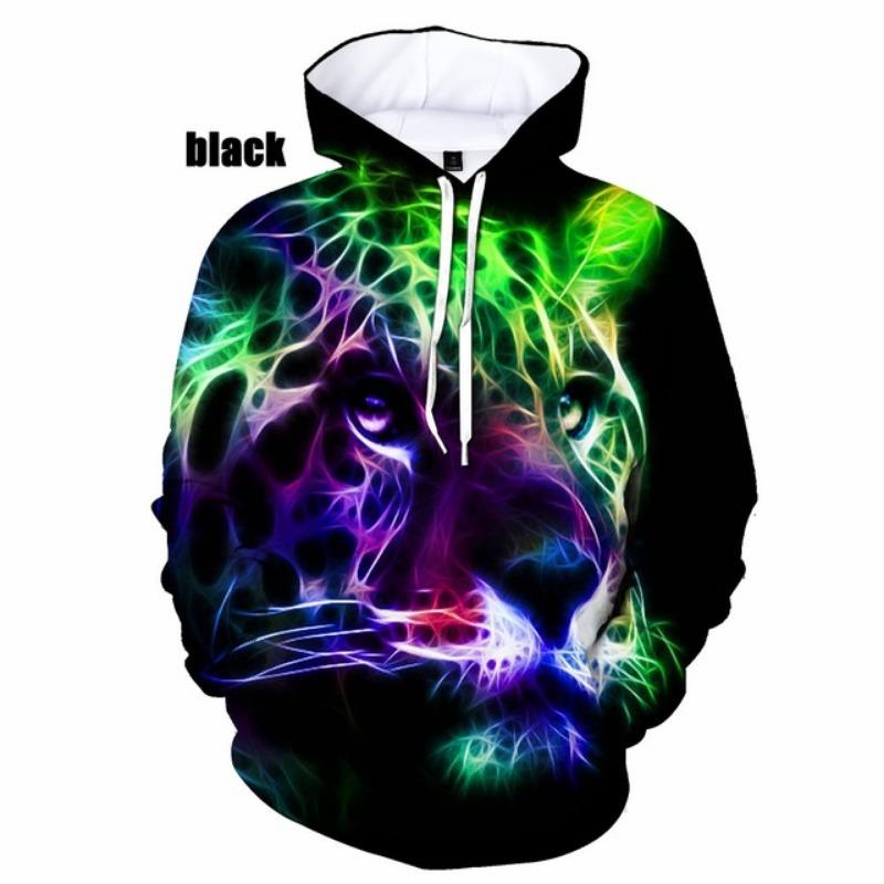 Модные мужские/женские пары с 3D-принтом Dreamy Tiger Hoodies Casual Sweatshirt
