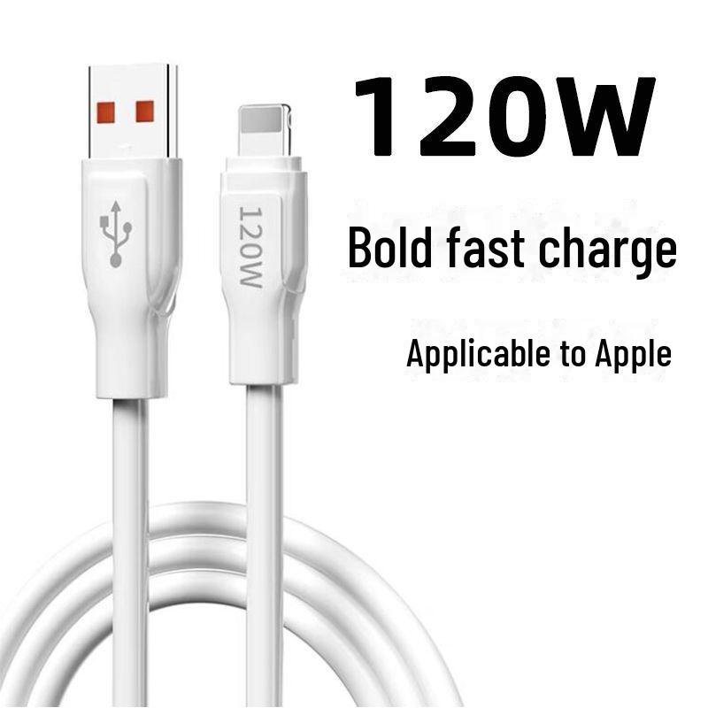 Super Fast Charge 6A Type-C Braided Data Cable for Huawei, Apple, Android - 120W