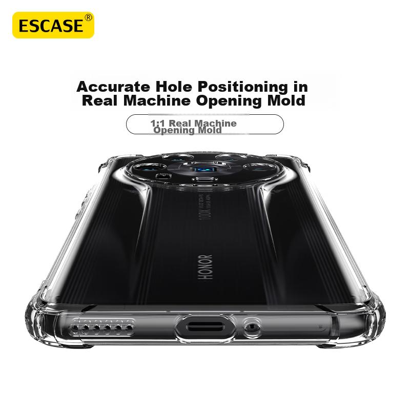 Honor Magic4 Ultimate Edition Phone Case, Shockproof Full Coverage TPU Airbag Case, Unisex (With Lanyard Hole), ES-Ip9 Series, Transparent White