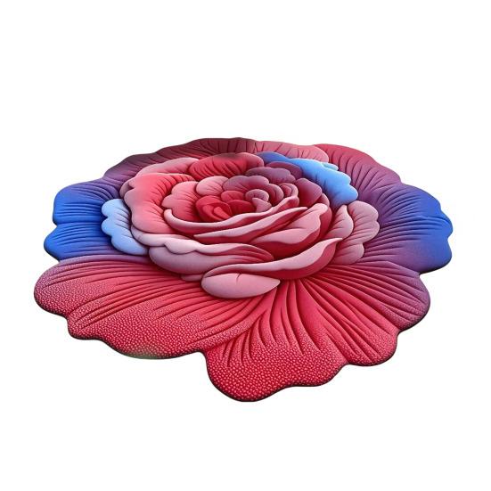 Floor Mat 3D Floral Design Non-Slip Dot-Embossed Backing Quick-Drying Plush Carpet Soft Comfort Bath Rug Home Decor