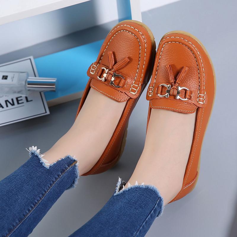 Женские лоферы с кисточками, кожаные мокасины для вождения, удобная повседневная обувь на плоской подошве для мам, минималистичная летняя обувь для беременных