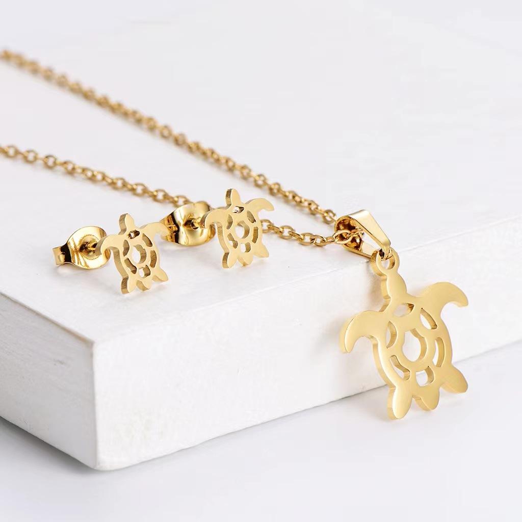 Ожерелье Женский стиль Ключица Цепочка Темперамент Серьги Подвеска Гальванопокрытие Южная Америка Африка