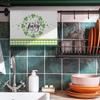 St Patricks Day Luck Green Kitchen Towels - Shamrock Wreath Quick-Dry Embroidered 'Lucky' Centerpiece Art, Irish-Themed Decorative Hand Towel for