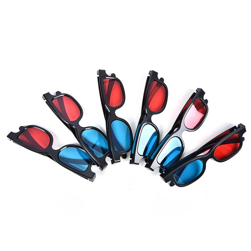 Red Blue 3D Glasses Frame For Dimensional Anaglyph Movie Dvd Game