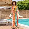 EDOLYNSA женское кимоно с богемным принтом больших размеров с поясом, сексуальный купальник, накидки, домашний халат, халат для отпуска, пляжной вечеринки, наряд Q1414