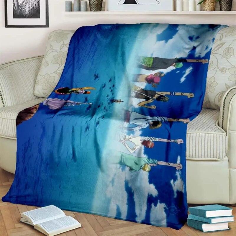 Цельное легкое фланелевое одеяло из японского аниме, универсальное одеяло для праздничного подарка, теплые и мягкие одеяла на все сезоны
