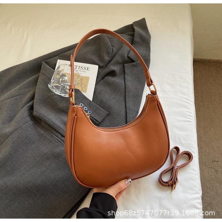 French Niche Design Underarm Crescent Bag Women's Bag 2025 New Fashion Texture Shoulder Bag Simple Messenger Bag Tide
