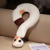 Мультяшная кошка, вопросительный знак, подушка для шеи, декоративная подушка, для девочек, для офиса, для сна, U-образная подушка, дорожный артефакт для сна, тряпичная кукла
