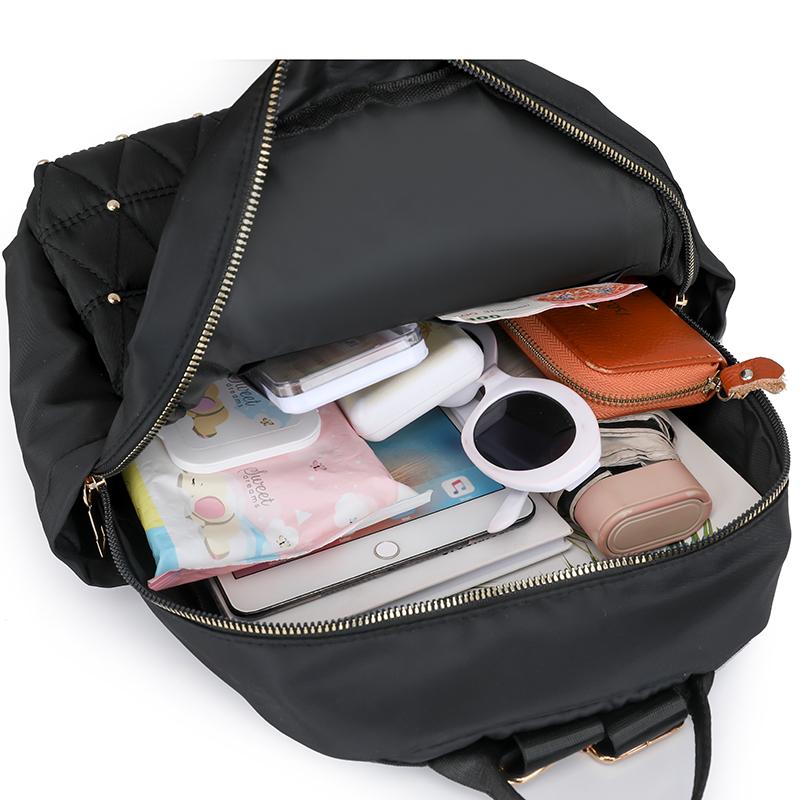 Ромбовидная вышивка рюкзак женский рюкзак большой емкости водоотталкивающий дорожный рюкзак