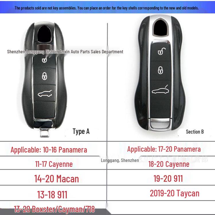 Ключ-оболочка для Porsche цвета «Голубая горечавка»: Подходит для Cayenne, Macan, 718, Panamera, 911