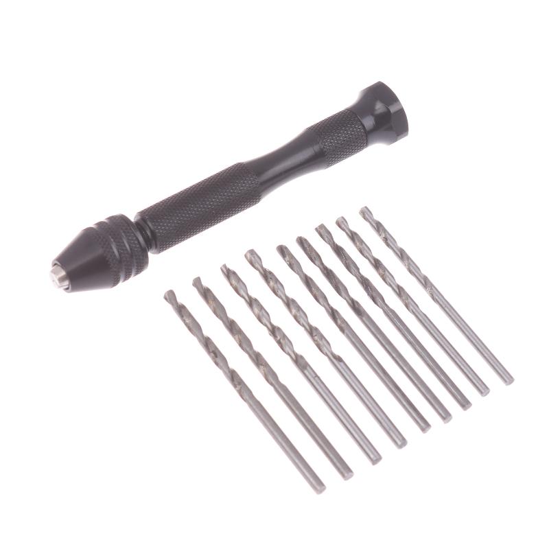 0.5-3.0Mm Hand Drill Set Mini Aluminum Hand Drill Bit Jewelry Craft Hand Manual Drill Woodworking Tools Drill Bit Dropship