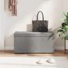 Stool Light Grey 81 x 41 x 40 cm Velvet and Engineered Wood