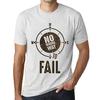 Мужская винтажная футболка Футболка с рисунком No Wrong Way Fail Vintage White