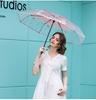 Korean Umbrella Folding Cute Korean Mini Fresh Simple Sen Series Trifold Japanese Cherry Blossom Transparent Umbrella