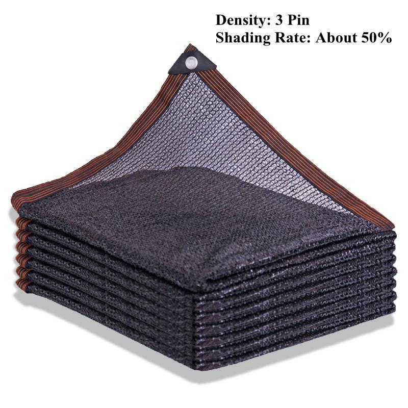 Black Sunshade Net Anti-UV HDPE Sun Shade Net Garden Succulent Plant Outdoor Swimming Pool Cover 3Pin 6Pin 12Pin Shading Net
