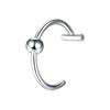 1 Pcs Stainless Steel Fake Nose Ring Hoop Septum Rings C Clip Lip Ring Earring Fake Nose Piercing Women Body Jewelry Non-Pierced
