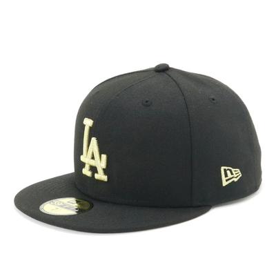 Кепка с плоским козырьком MLB Dodgers LA Черный/Золотой 8 59Fifty LOSDOD BLK MGLD 25J