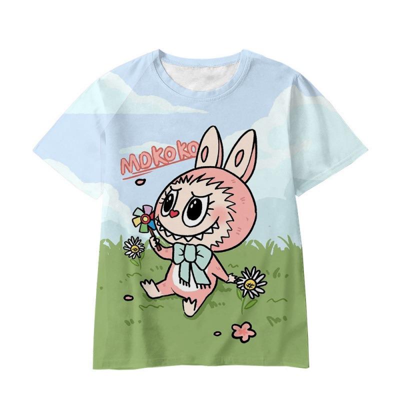 Personalized Cute Cartoon Anime Image 3D Digital Printing Summer Tops Fashion Breathable Children's Short T-shirt