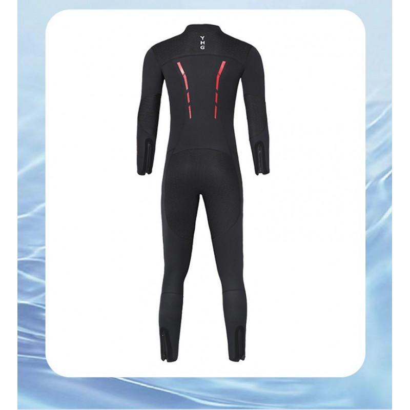 5mm Neoprene Wetsuit Men Full Body Long Sleeve Pants Winter Diving Snorkeling Cold Water Swimming