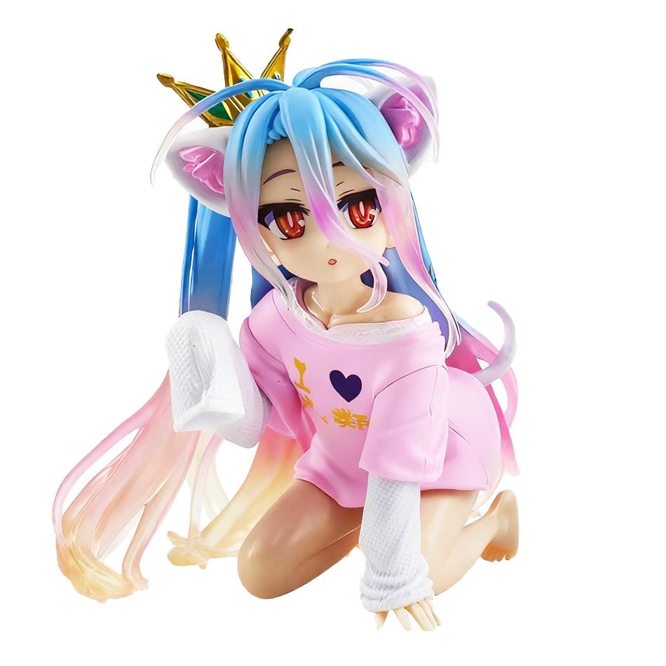 Новая аниме фигурка No Game No Life, настольная, милая, с ушками кошки, Широ, фигурка действия, украшения для комнаты, ПВХ, модель для коллекции взрослых, куклы, игрушки