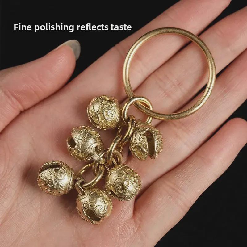 Изготовленный на заказ брелок-подвеска в виде колокольчика из латуни для мужчин и женщин