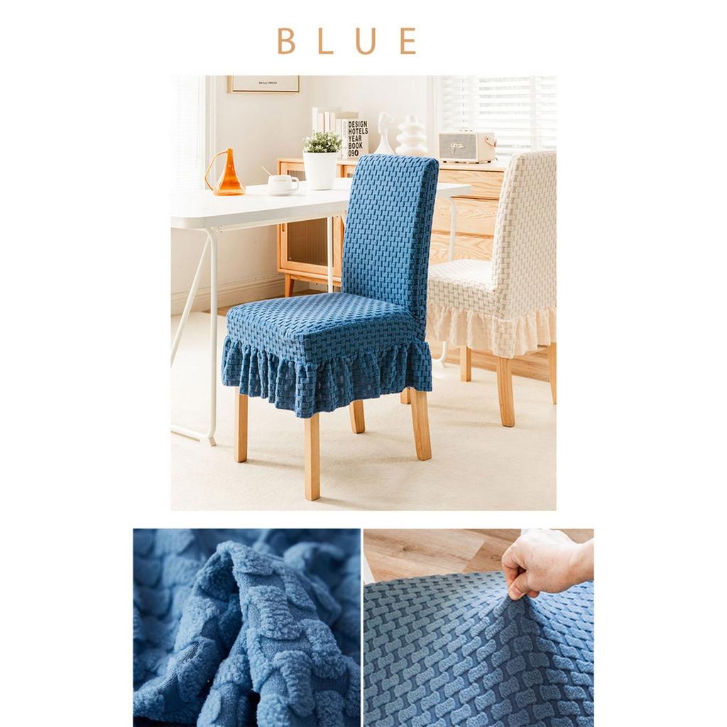 Dining Chair Cover Solid Stretch Chair Protector Cover Slipcover Chair Skirt for Office Wedding Banquet Ceremony Party