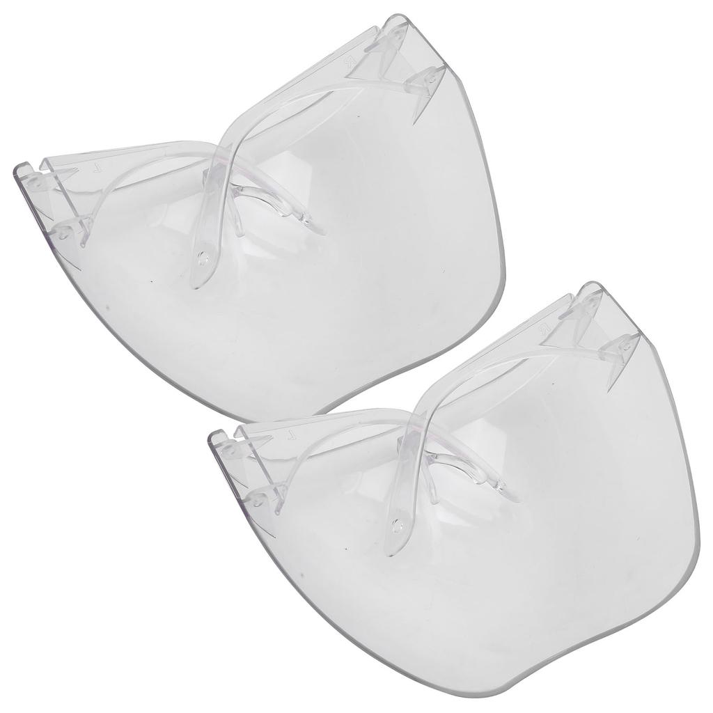 2 шт. Заушный тип Прозрачный защитный экран для лица Защита от запотевания Пылезащитная маска для лица для взрослых детей