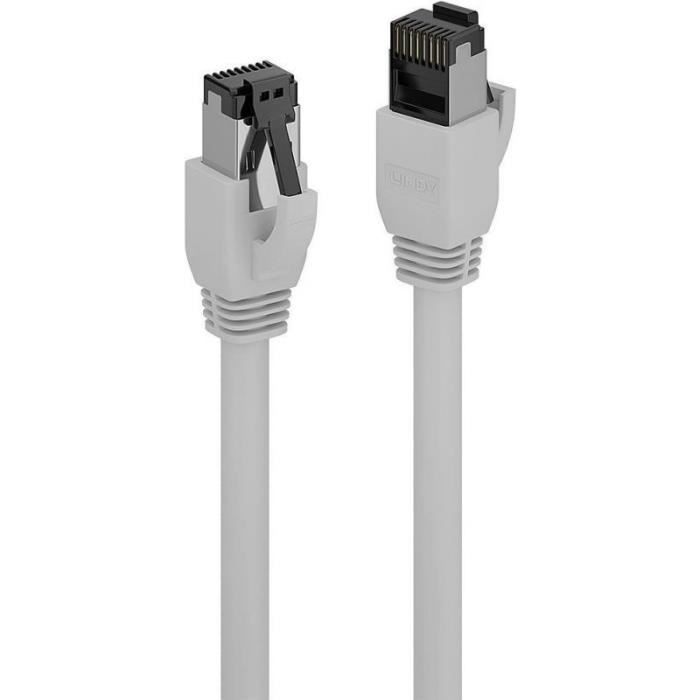 Câble Patch RJ-45 - LINDY - 1,0m - SFTP - CAT 8,1 - Gris - 47432