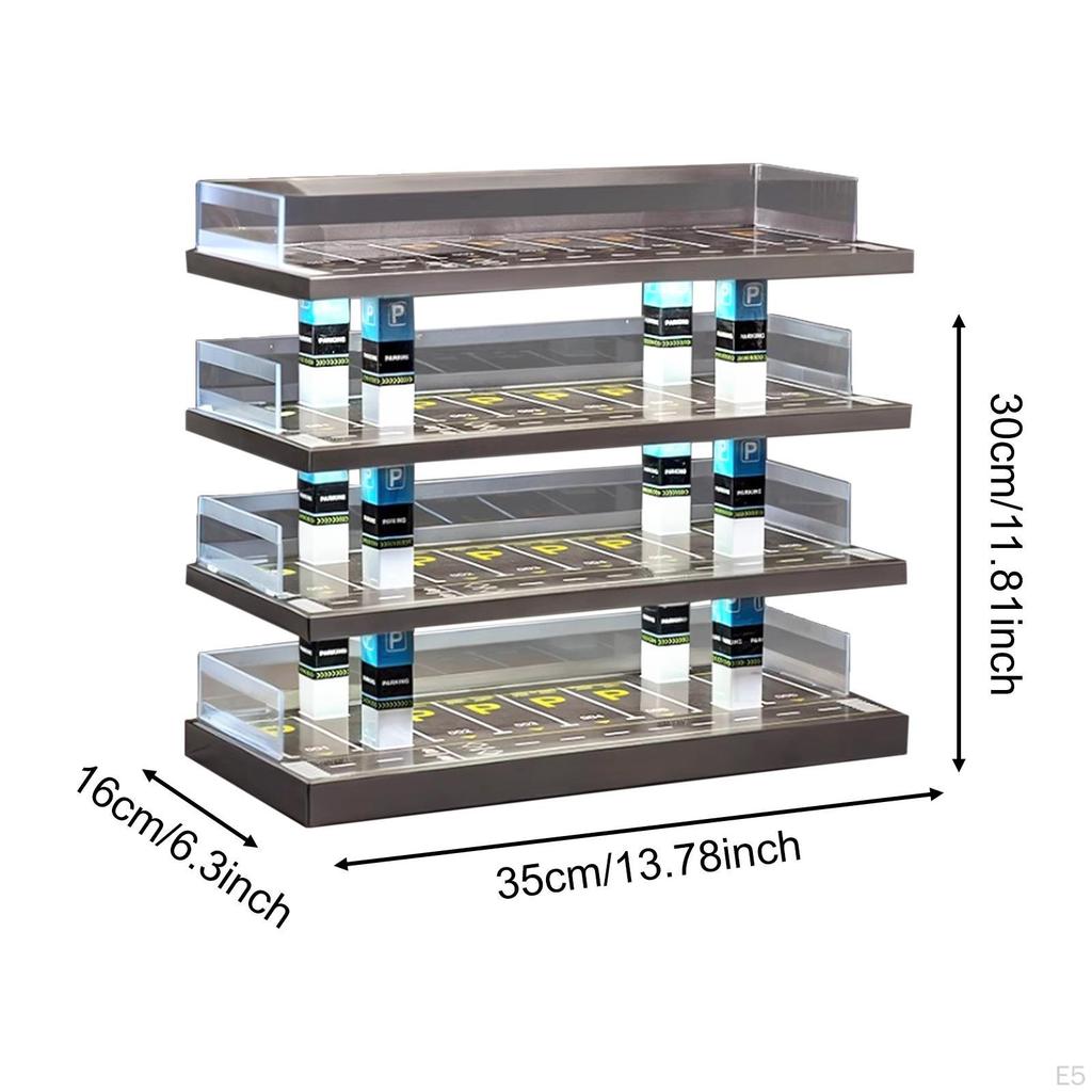 1/64 Diorama Car Display Case Diecast Garage Mini Model Cars Storage Box Container Alloy