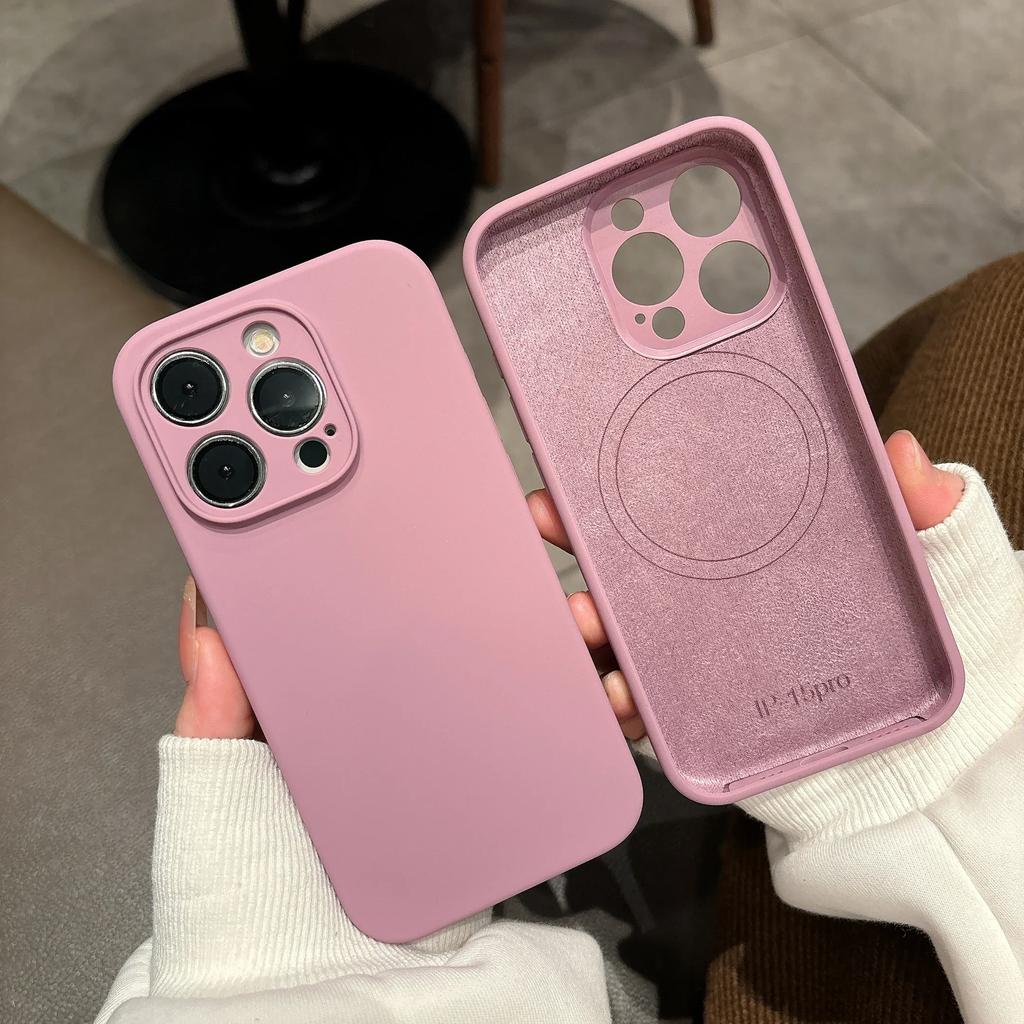 Оригинальный жидкий силикон для чехла Magsafe для iPhone 17 16 15 14 12 13 17 Pro Max Air Магнитная беспроводная зарядка Мягкое покрытие под кожу