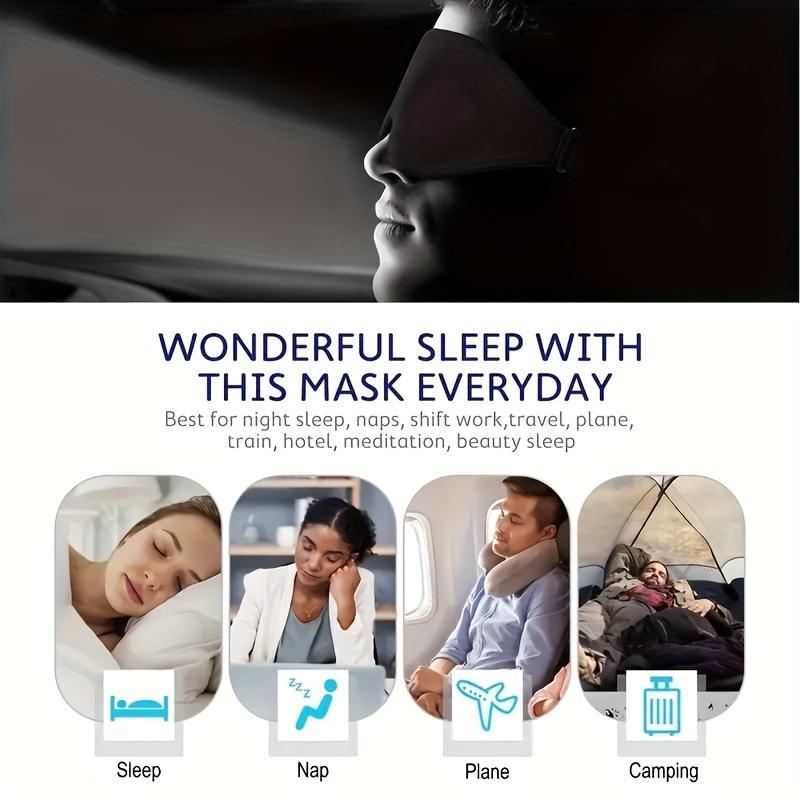 Маска для глаз Sleep Pure Black 3D с трехмерным светоблокирующим эффектом 1 шт, 5 шт, 10 шт