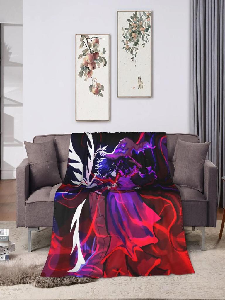 TwoTone Soft Graphic Plush Throw Blankets for Kids Adults Warm Flannel Bedspread Cozy Bed Cover for IndoorOutdoor Use