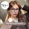 Optical Computer Eyeglasses Anti-Blue Light Finished Nearsighted Myopia Glasses Student Prescription Diopter Round Eyewear