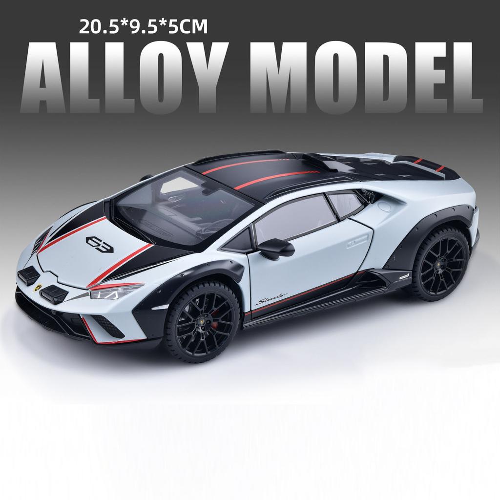 1:Масштаб 24 HURACAN STERRATO URUS Модель автомобиля Игрушка Металл Литье под давлением Звук Свет Амортизация Модели Хобби Подарки для Детей
