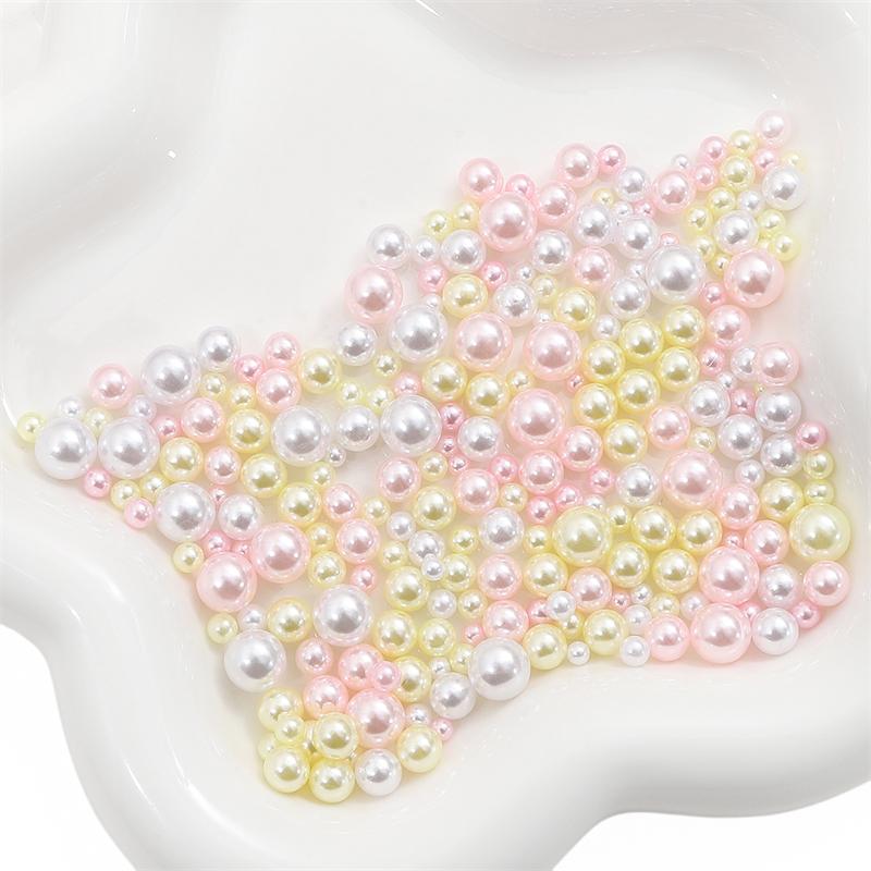 200 шт., 3-8 мм, цветные бусины из АБС-пластика, круглые искусственные жемчужные бусины для самостоятельного изготовления ювелирных изделий, украшения дома, художественный искусственный жемчуг для наполнителей ваз