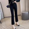 Pregnant Women's Nine-point Bell-bottom Pants In Summer Thin Style, Slimming, High Waist, Belly Support, Casual Maternity Suit