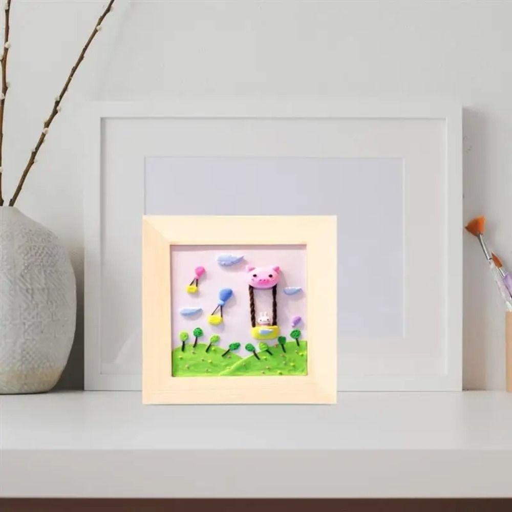 Настольное украшение Деревянные держатели для фотографий Подставка для арт-пазла Рамка для фотокарточек Детский подарок