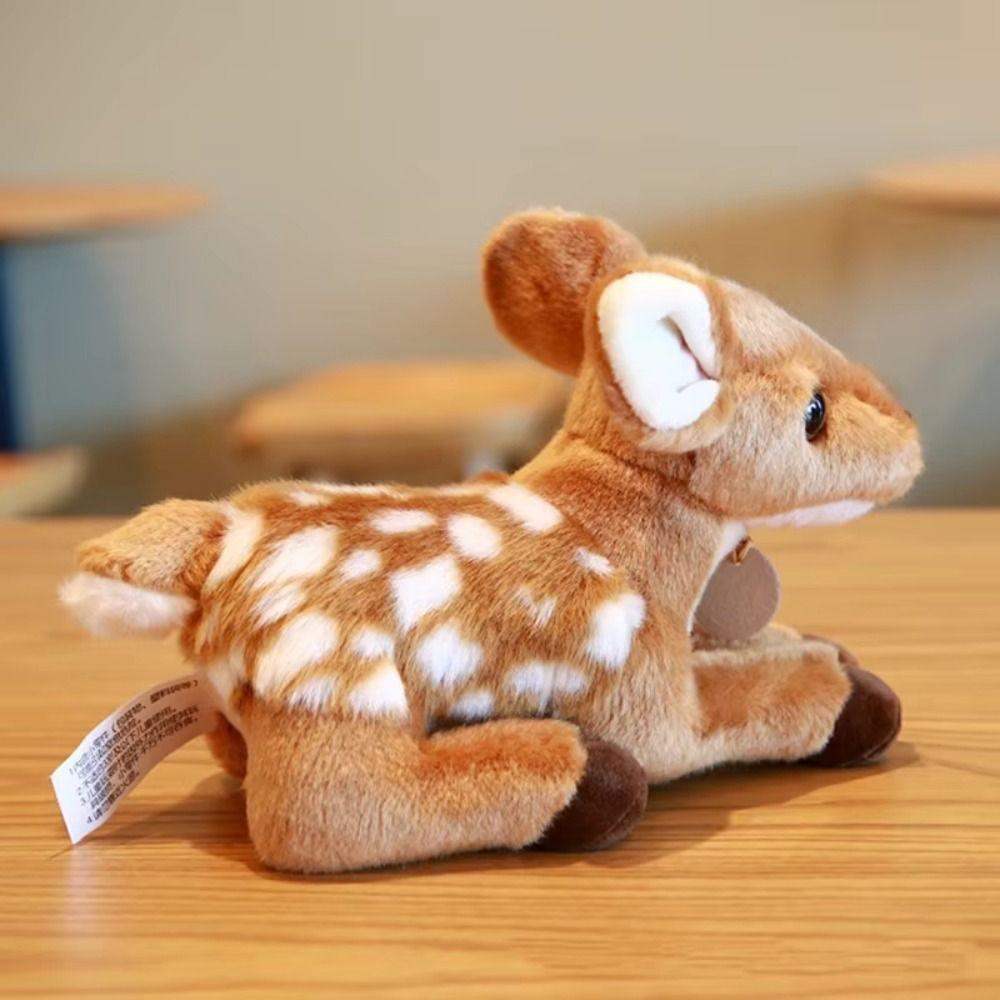 Bright Color Sika Deer Plush Soft Dolls Simulation Deer Toy Boys Girls Stuffed Deer Dolls Kids Toy