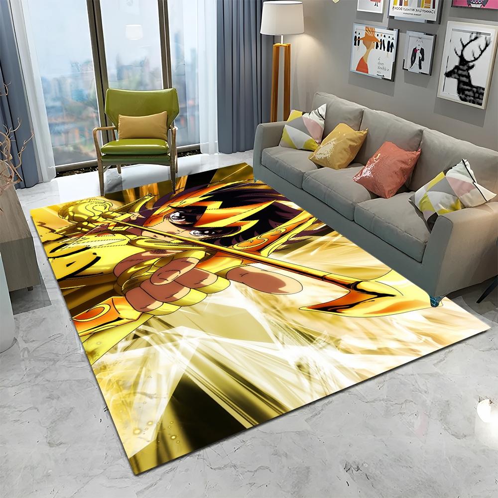 Ретро Saint Seiya ковер с рисунком аниме для дома, гостиной, спальни, дивана, коврика, декор, детский игровой коврик, нескользящий напольный коврик