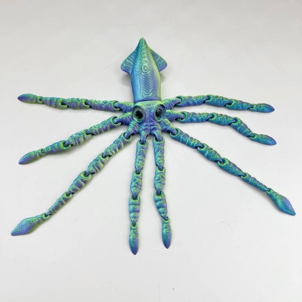 Action Figures 3D Printed Model Toy Movable Joints Octopus Model New Squid Model For Kids Gift