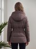 Down cotton clothes women's medium and long European and American trend lace-up cotton clothes slim and thin hooded cotton-padded jacket