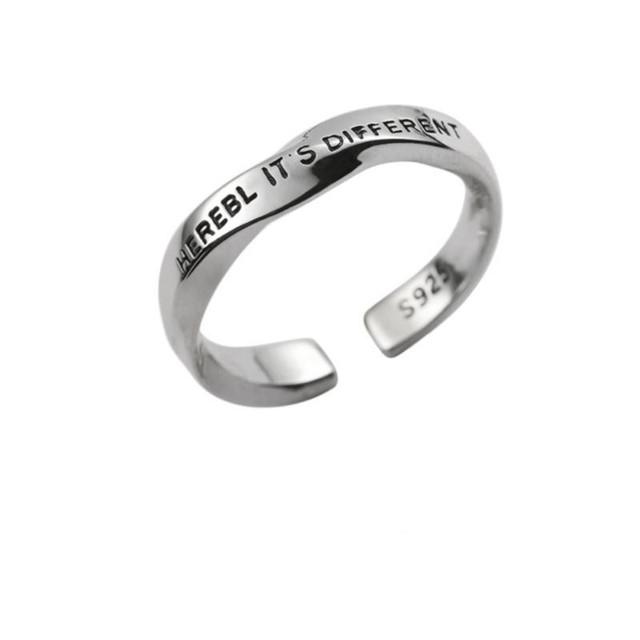 Кольцо с английской буквой, серебряное металлическое кольцо с регулируемым открытием для женщин, креативное кольцо на палец с алфавитом для покера, мужские модные ювелирные изделия