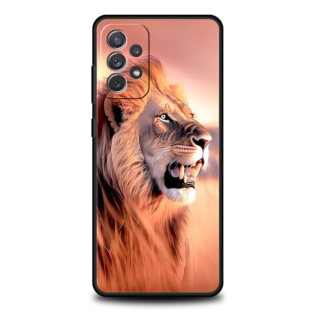 Чехол для телефона 'Лев Альфа-самец Котёнок' для Samsung Galaxy A17 A07 A55 A35 A25 A15 A05s A33 A31 A23 A21s A13 A41 A73 A53 A51 A71 A03