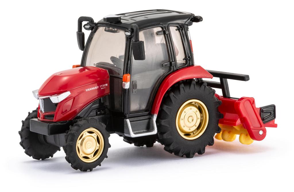 Миниатюра трактора YANMAR YT3 - Миниатюрный автомобиль-трактор YANMAR Миниатюрная модель Игрушка Рабочая техника