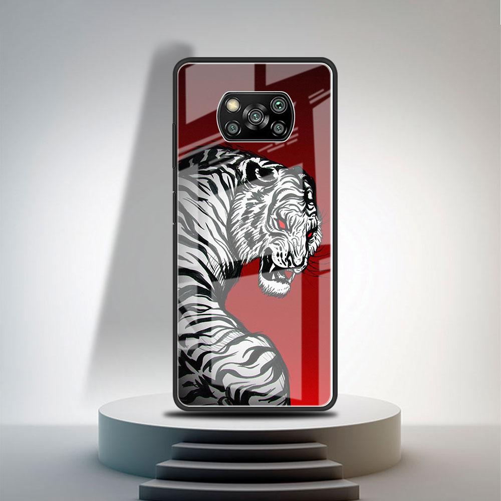 Стеклянный чехол для Xiaomi Poco X3 NFC 11 Lite 11T F3 M3 для Redmi Note 11 10 9 8 Pro 10S 9S 9A 9C, чехол для телефона Лев Волк