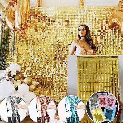 2 метра дождь шелковая фольга занавес фоны день рождения украшения мишура занавеска квадратный блесток настенный фон вечеринка нуждается в декоре