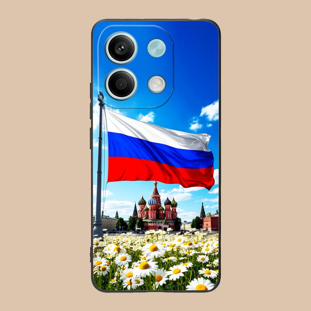 Чехол для мобильного телефона с флагом России для POCO M7 M6 M5 M4 M3 X7 X6 X5 X4 X3 Pro GT 5G Цветной Печатный Чехол Чехол Красивый Роскошный