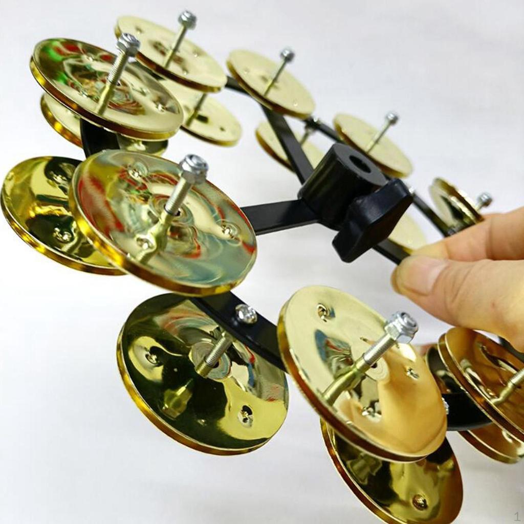Cymbal Hi Hat Tambourine with Row Mountable Music Rhythm Drum Set for Parties Enthusiasts